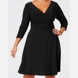 NY Collection Woman Black Formal Midi Dress NWOT